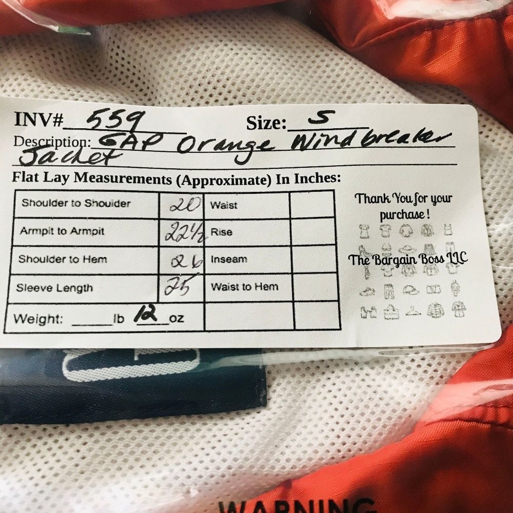 Gap Windbreaker Orange Jacket - image 7